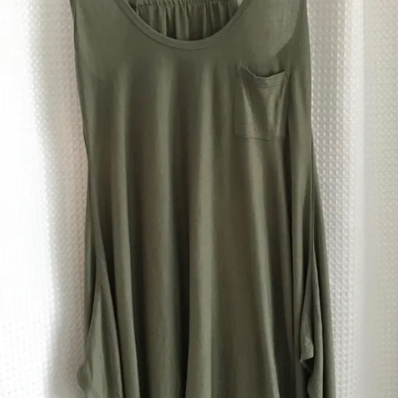 Khaki green summer dress/tunic - Picture 2 of 4